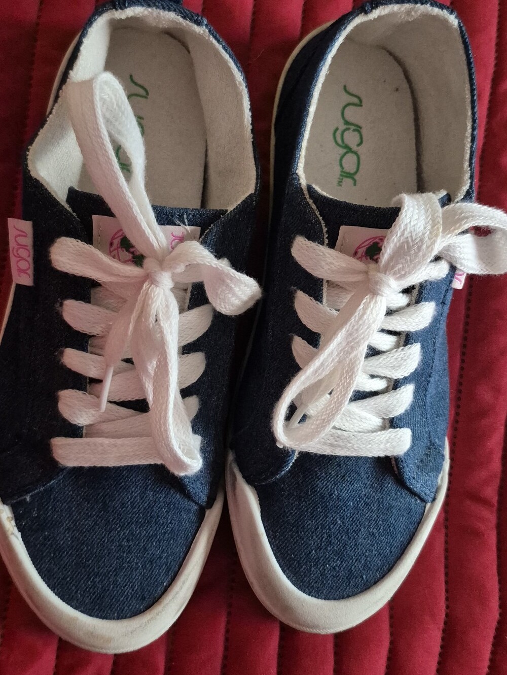 Ladies Demin Look Sneakers